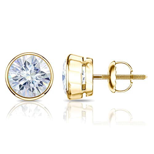 Details about   1 ct Heart Cut Designer Studs Yellow CZ Solid 18k Rose Gold Earrings Screw back